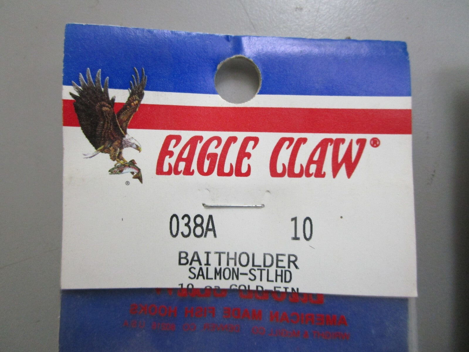 *NEW* (LOT OF 2) 0770 Eagle Claw Size 10 Salmon Egg Hook 038A