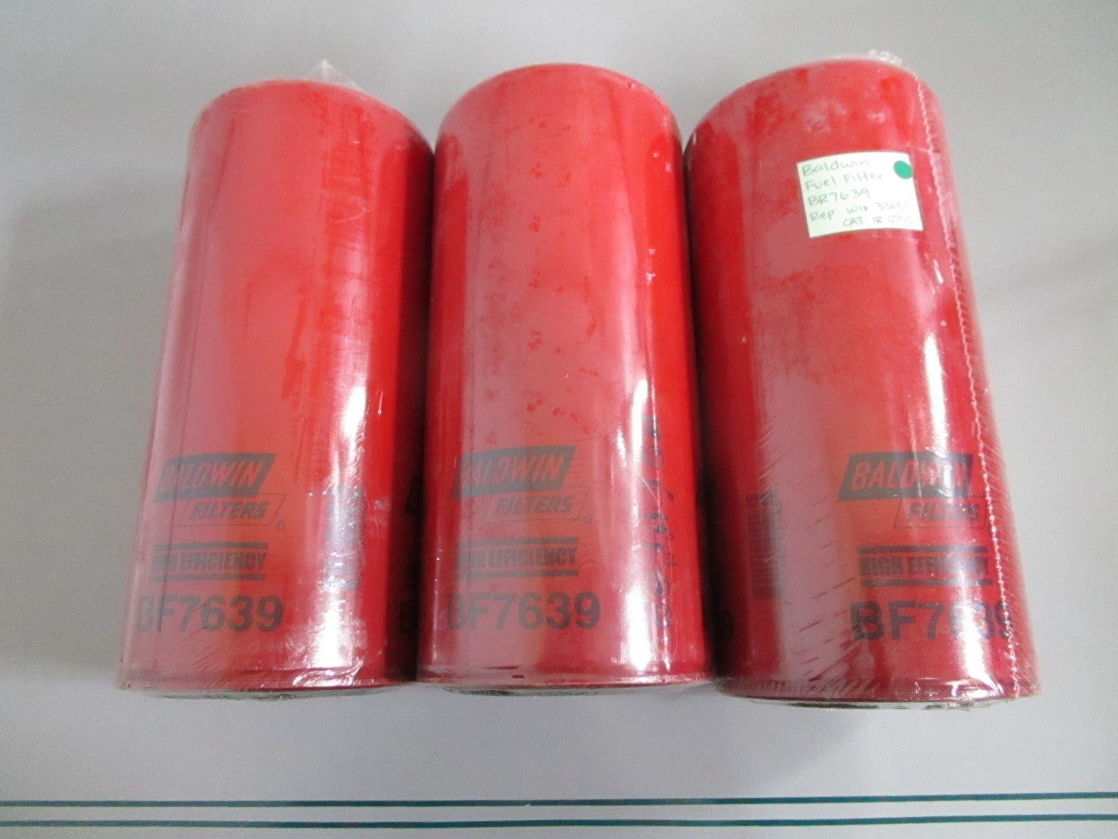 NEW (LOT OF 3) BR7639 Baldwin Fuel Filter Rep: 33685 Wix 1R-0755 CAT 0820