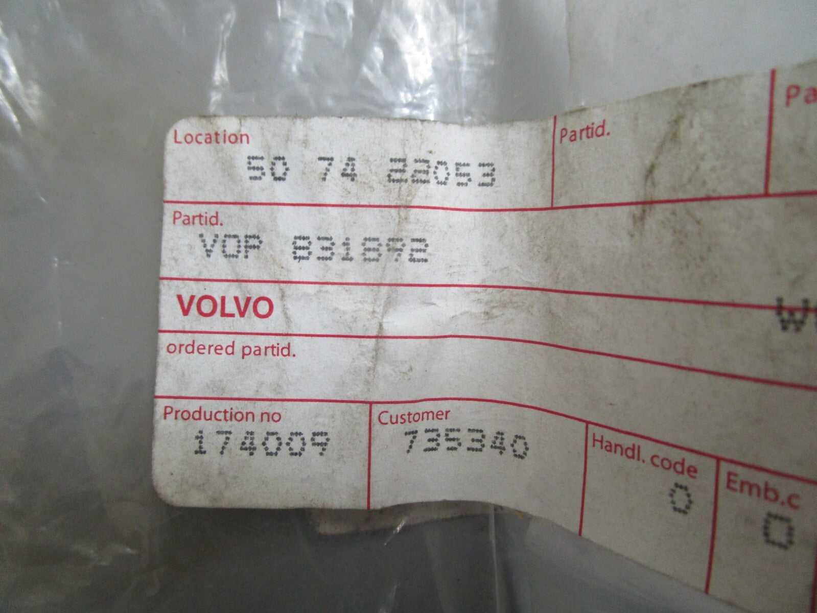 *NEW OEM* 0810 Volvo Penta Sealing Ring 831892