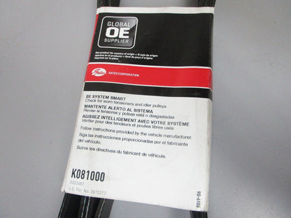 NEW K081000 Gates Micro-V 1-3/32" x 100 ⅝" Serpentine Belt 0720