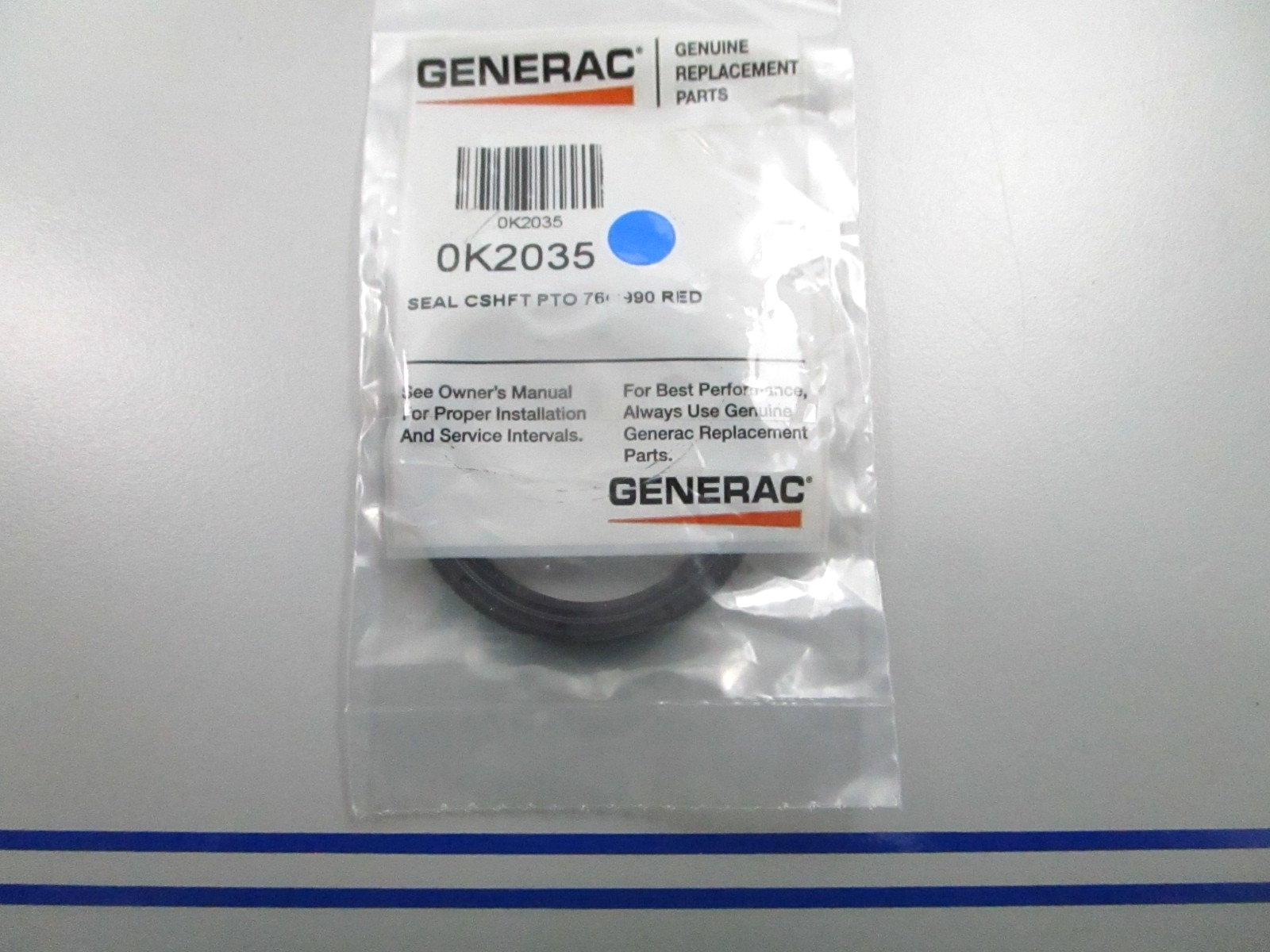 *NEW OEM* 0810 Generac Crankshaft Seal 760/990 Red 0K2035