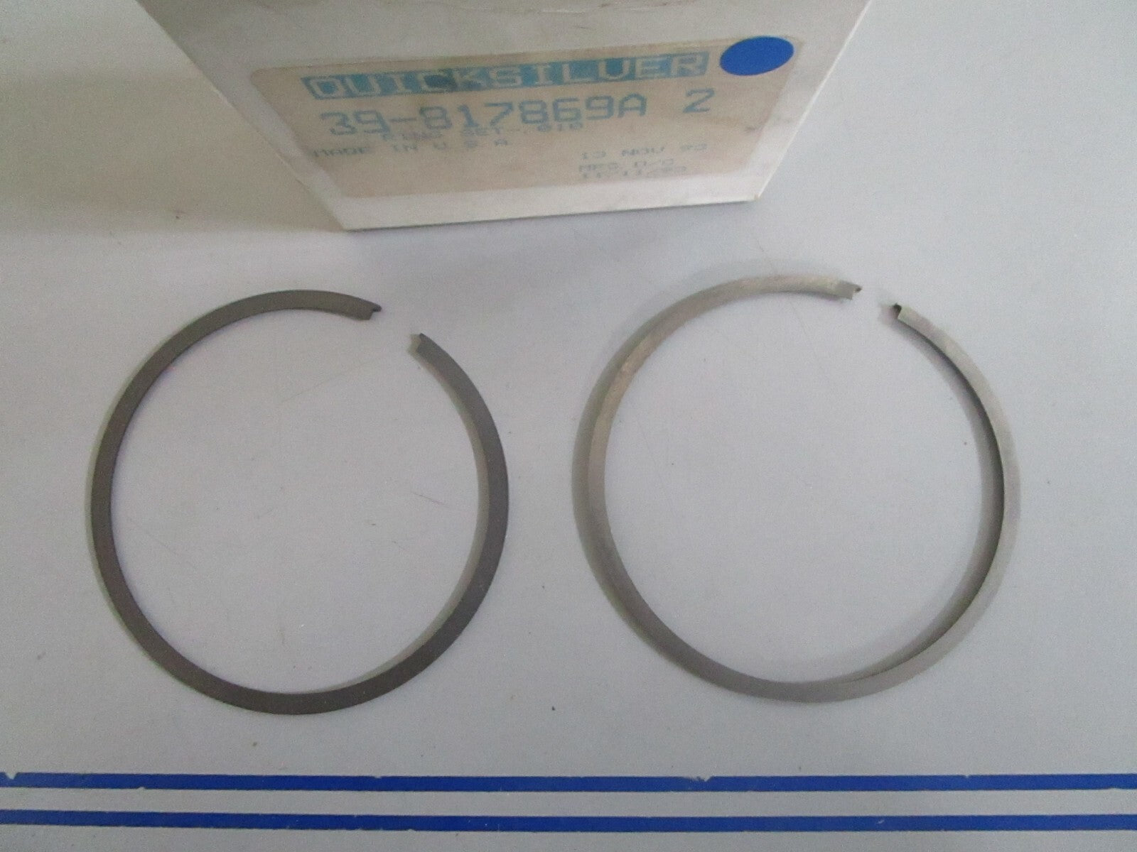 *NEW OEM* 0820 Mercury Quicksilver 2 Piston Ring Set 39-817869A2