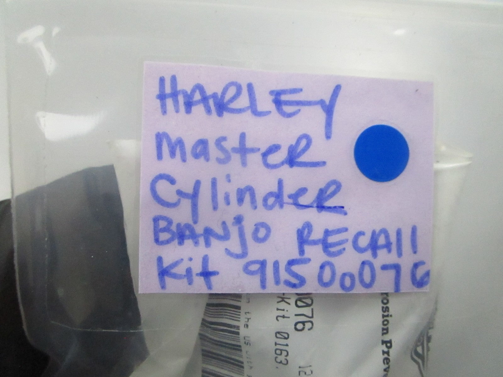 *NEW OEM* 0810 Harley Davidson Master Cylinder Banjo Recall Kit 91500076