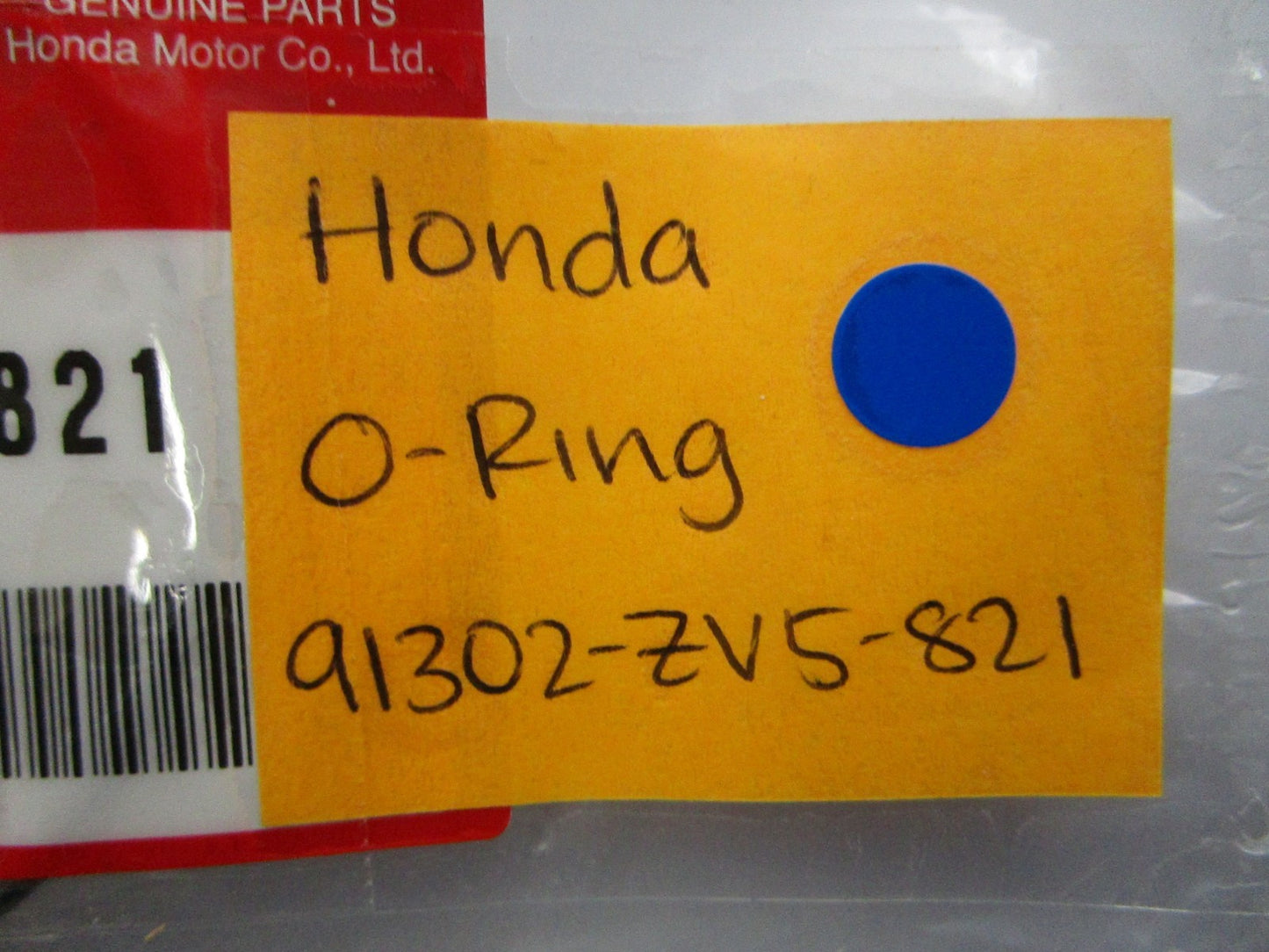 *NEW OEM* 0810 Honda O-Ring 91302-ZV5-821