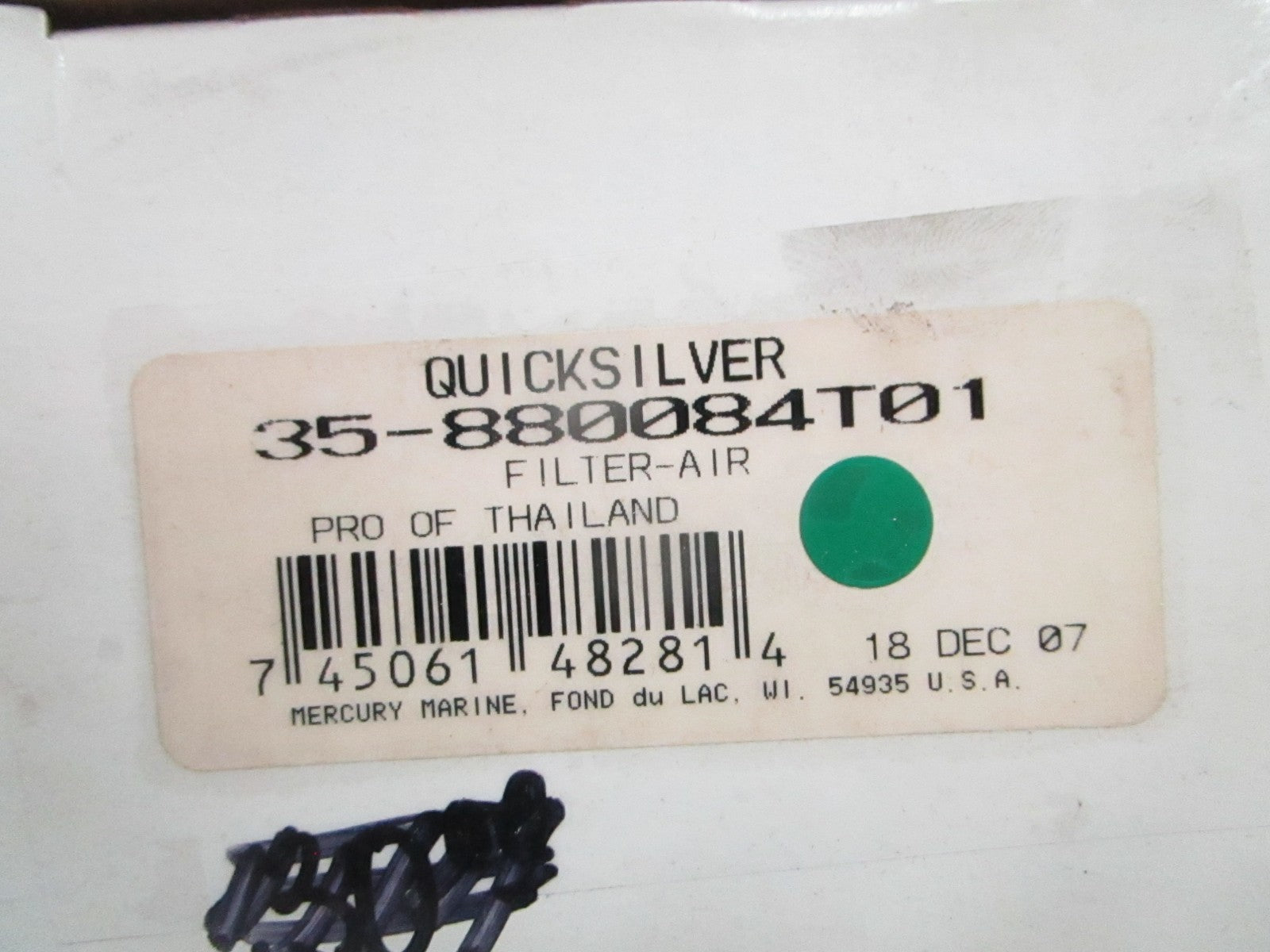 NEW OEM 35-880084T01 Mercury Quicksilver Air Filter 0820