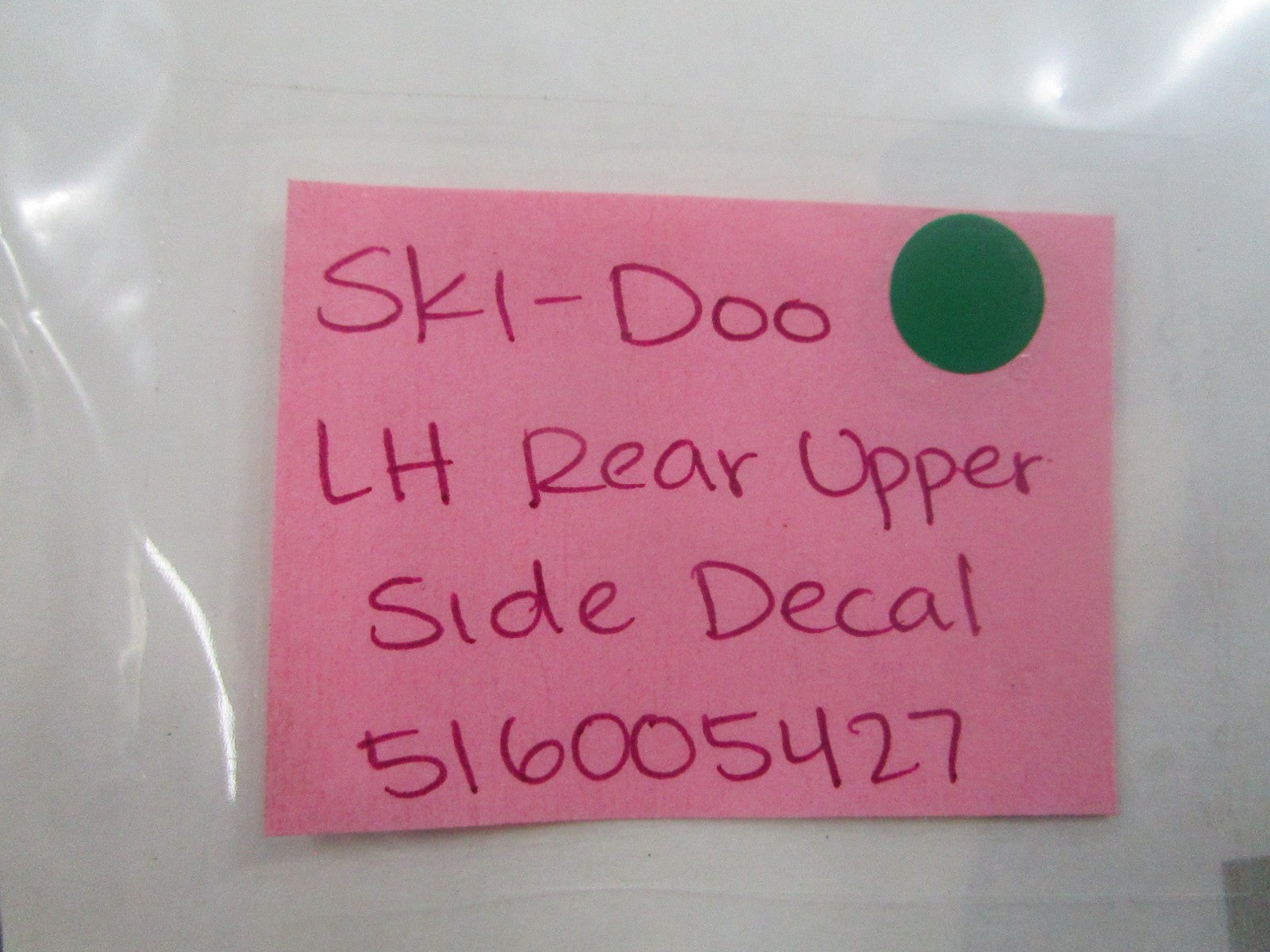 NEW 516005427 Ski-Doo LH Rear Upper Side Decal 0810
