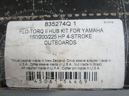 NEW OEM 835274Q1 Mercury Quicksilver Flo-Torq II Hub Kit 0820