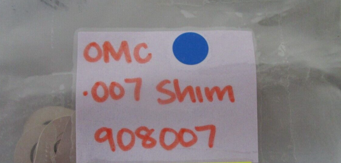 *NEW OEM* (LOT OF 4) 0720 OMC Johnson Evinrude .007 Shim 908007 0908007