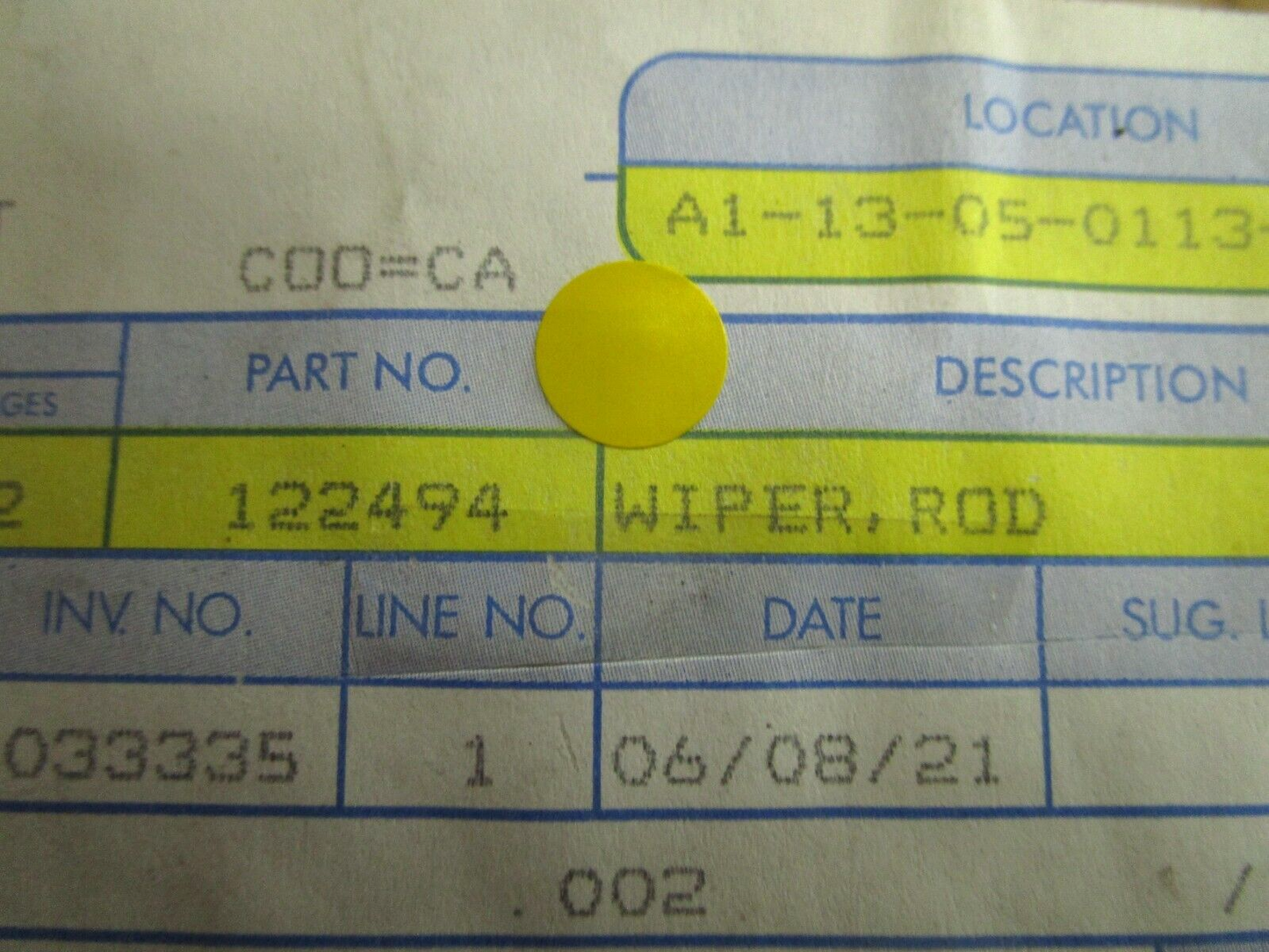 *NEW OEM* 0750 OMC Johnson Evinrude WIPER, ROD 122494 0122494