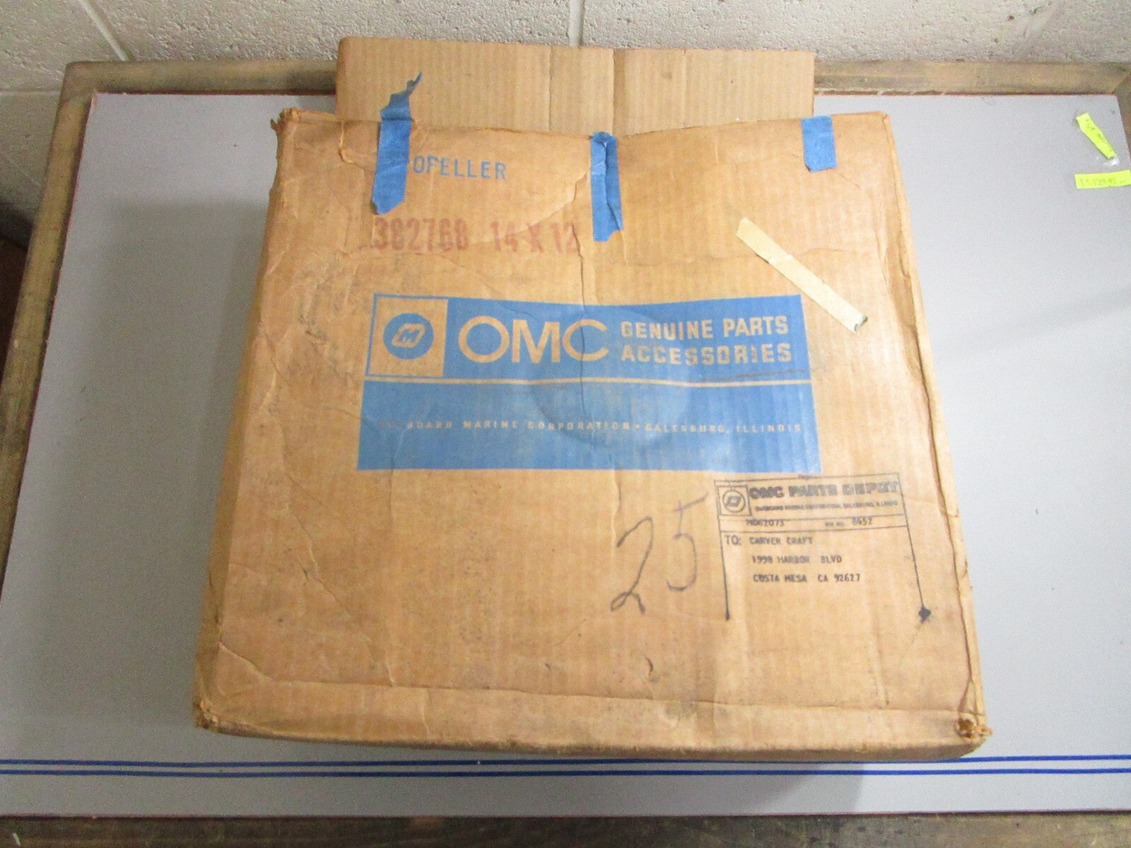 *NEW OEM* 0720 OMC Johnson Evinrude (1968 - 1971) 14 X 12 Propeller 382768