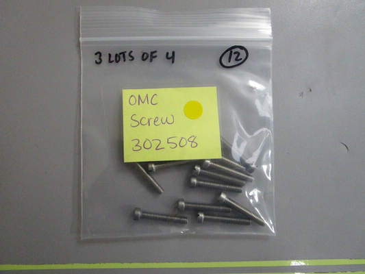 *NEW OEM* (LOT OF 4) 0810 OMC Johnson Evinrude Screw 302508 0302508