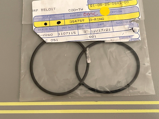 *NEW OEM* (LOT OF 2) 0810 OMC Johnson Evinrude O-Ring 354759 0354759