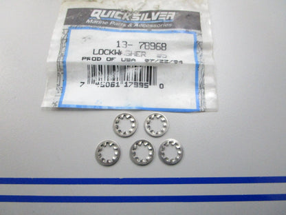 NEW OEM (LOT OF 5) 13-78968 Mercury Quicksilver Lockwasher 0810