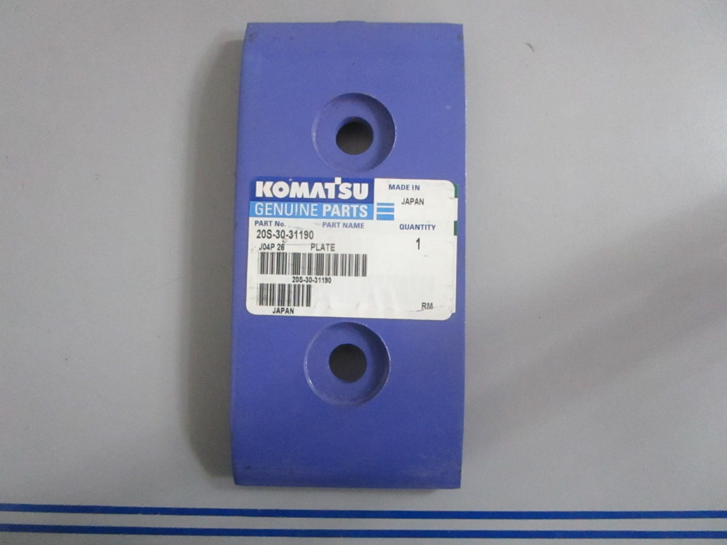 *NEW OEM* 0820 Komatsu Plate 20S-30-31190