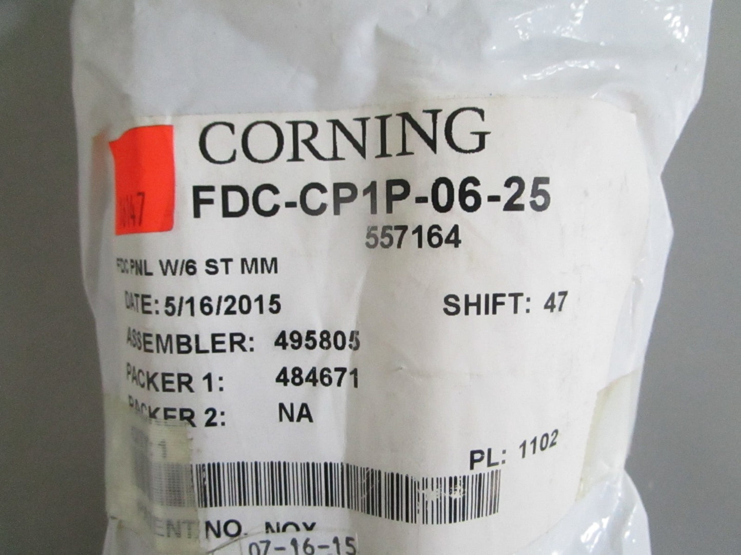 Corning FDC-CP1P-06-25 FDC 6-Port ST Multimode MM Fiber Panel NEW OEM 0820