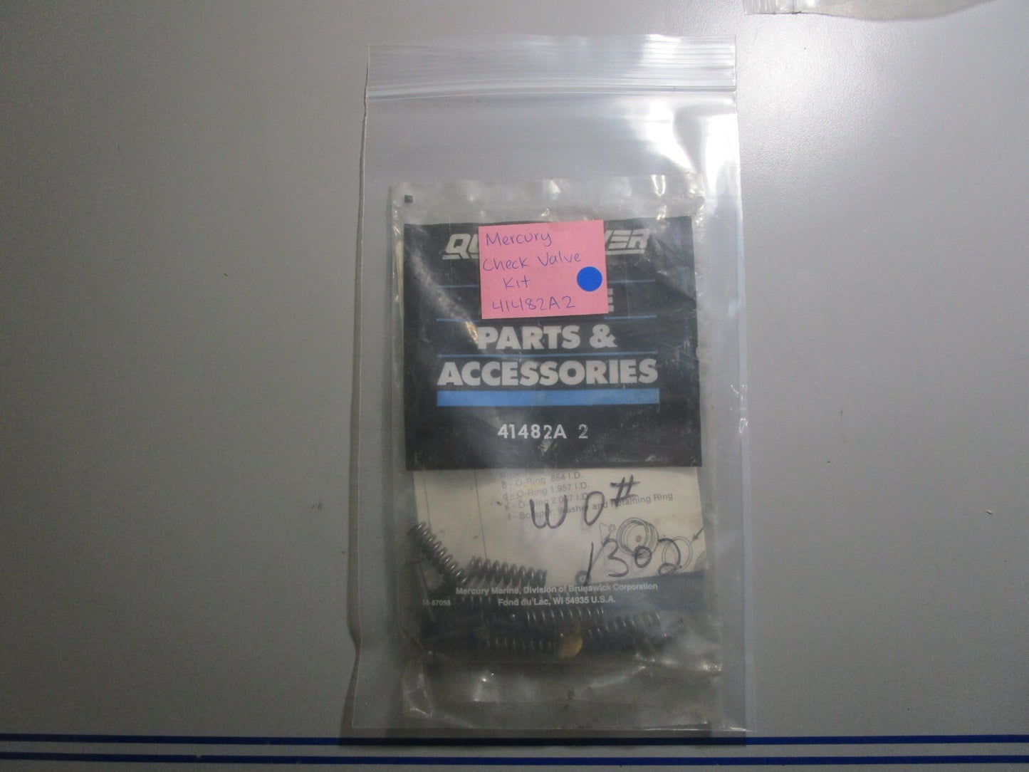 *NEW OEM* 0810 Mercury Quicksilver Check Valve Kit 41482A2