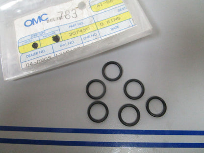 NEW OEM (LOT OF 6) 307450 0307450 OMC Johnson Evinrude O-Ring 0810