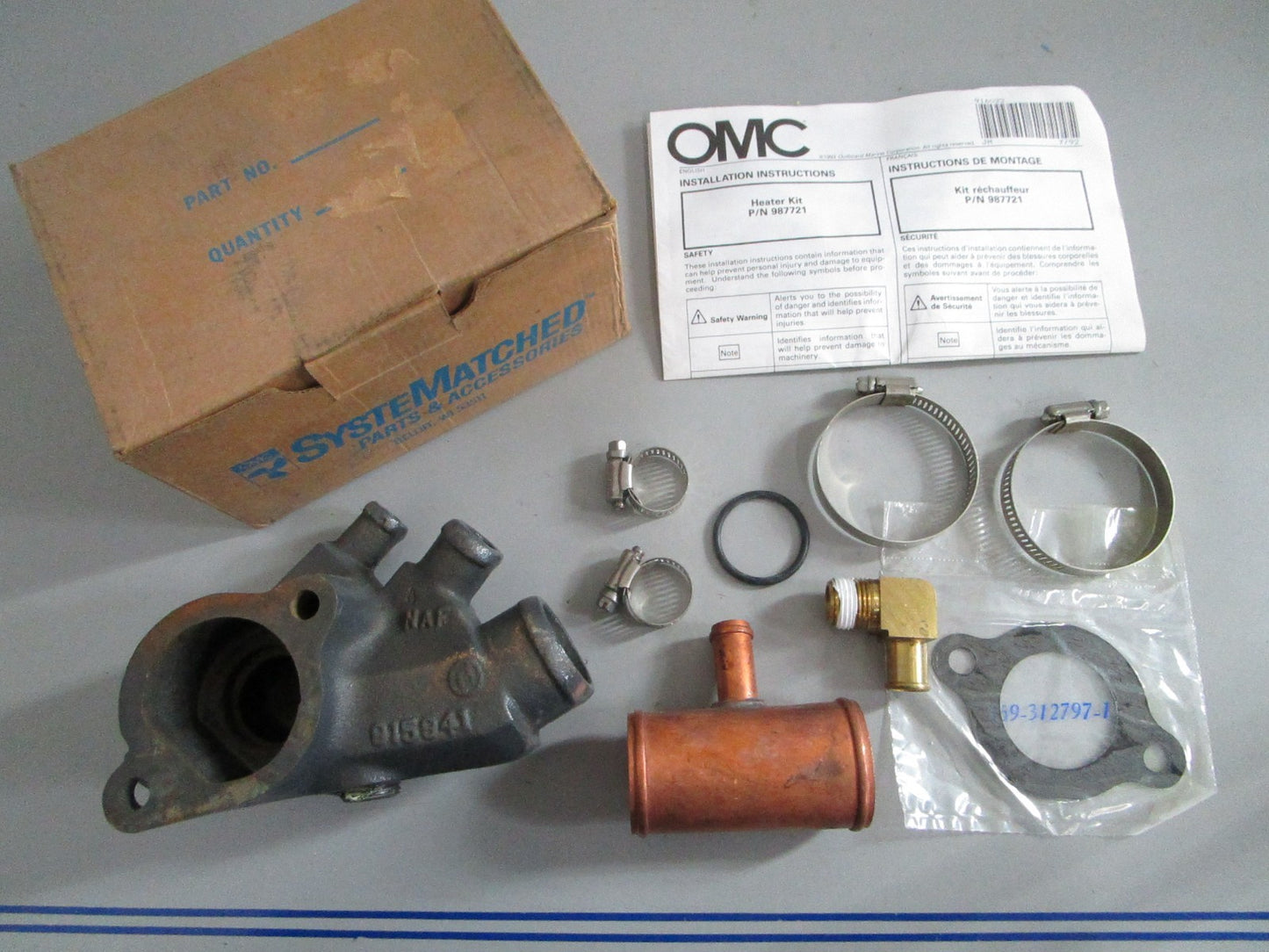 NEW OEM 987721 0987721 OMC Johnson Evinrude Heater Kit 0820