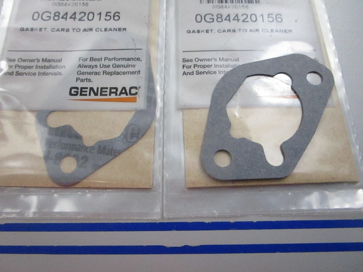 NEW OEM (LOT OF 2) 0G84420156 Generac Gasket 0810