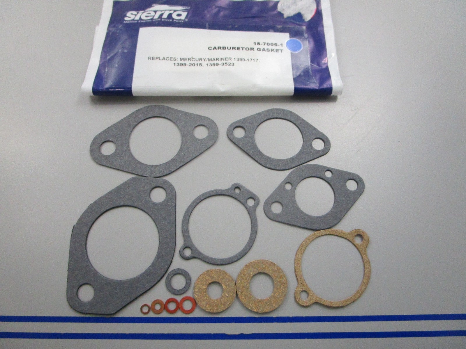 NEW 18-7006-1 Replaces: Mercury 1399-2015 1399-3523 Sierra Carb Gasket 0810
