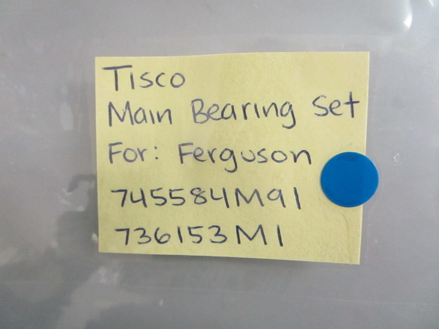 NEW 745584M91 736153M1 Tisco Main Bearing Set For: Ferguson 0820