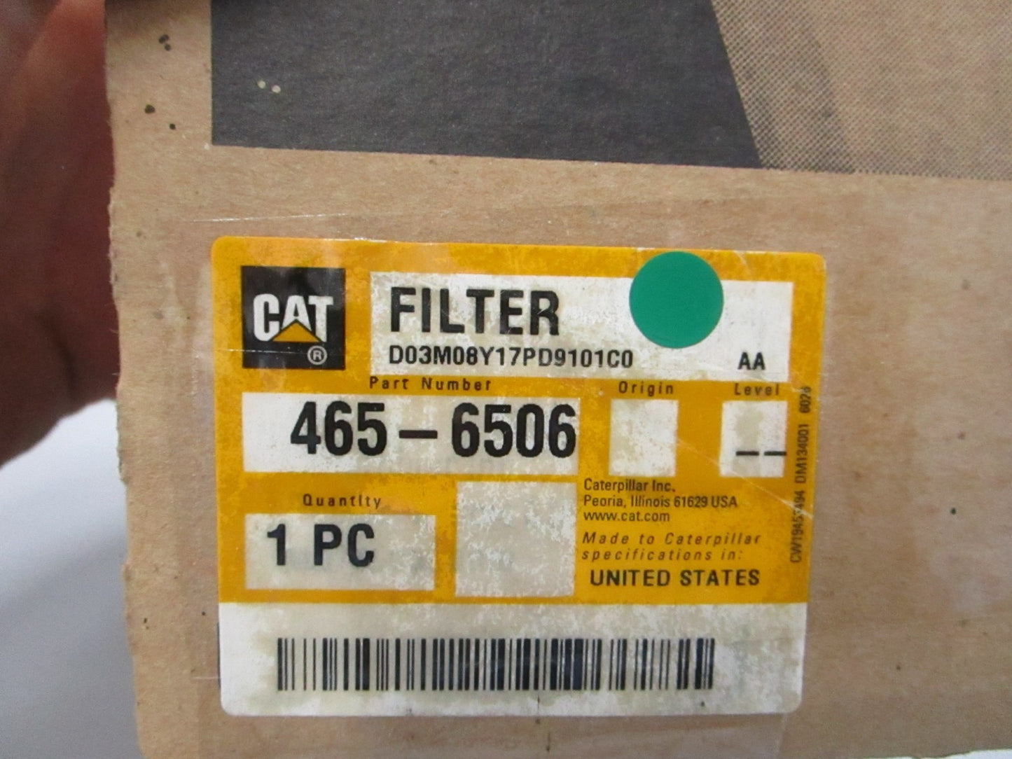 CAT NEW OEM Hydraulic Filter 465-6506 Adv Efficiency D6R D10T 980G 988G NOS 0810
