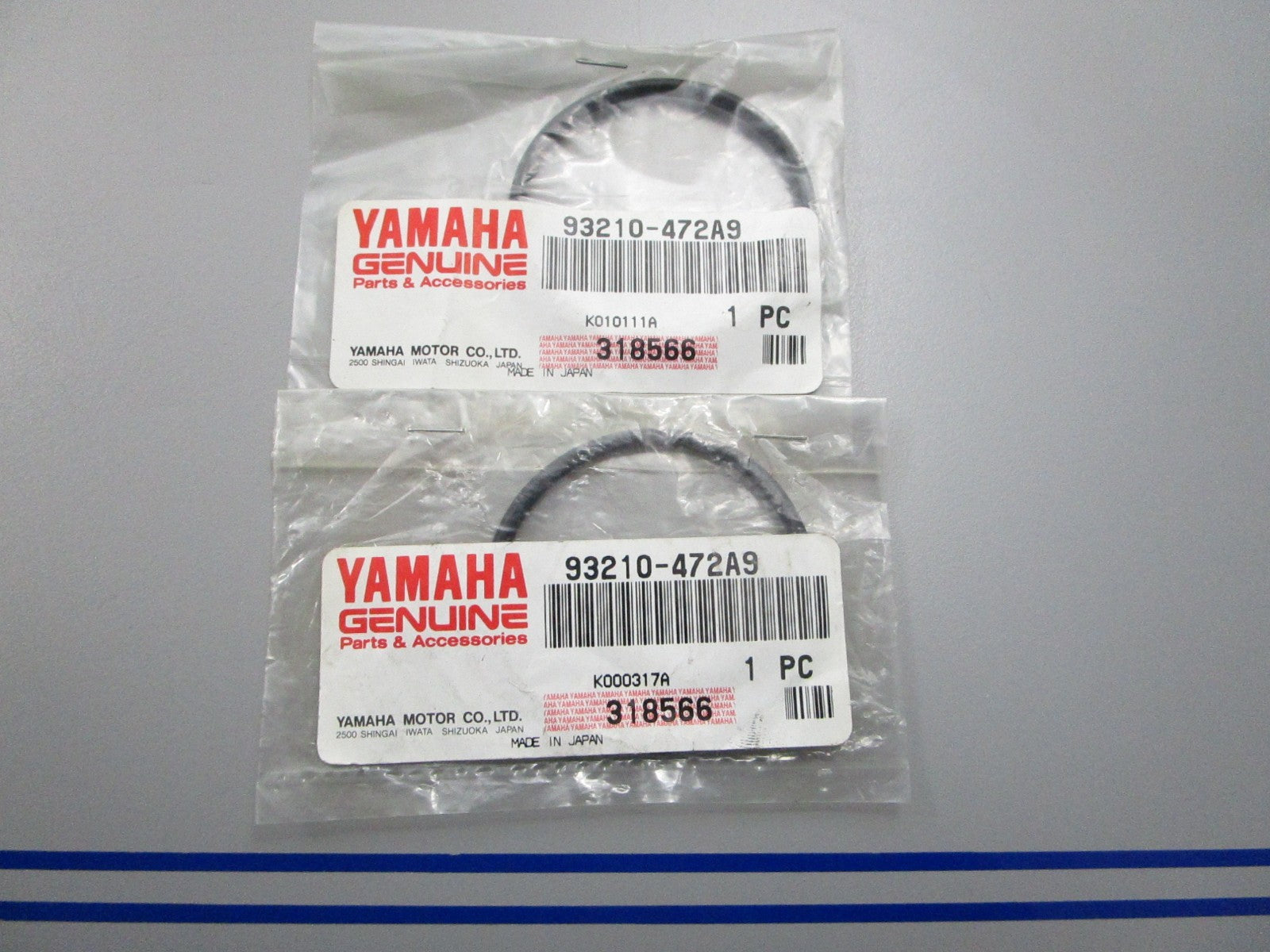 NEW OEM (LOT OF 2) 93210-472A9 Yamaha O-Ring 0810