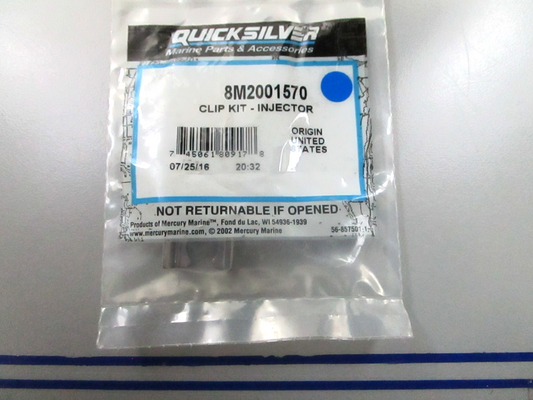 *NEW OEM* 0810 Mercury Quicksilver Injector Clip Kit 8M2001570