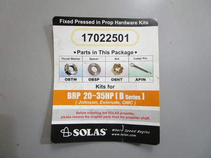 *NEW* 0820 Solas Propeller Hardware Kit 17022501
