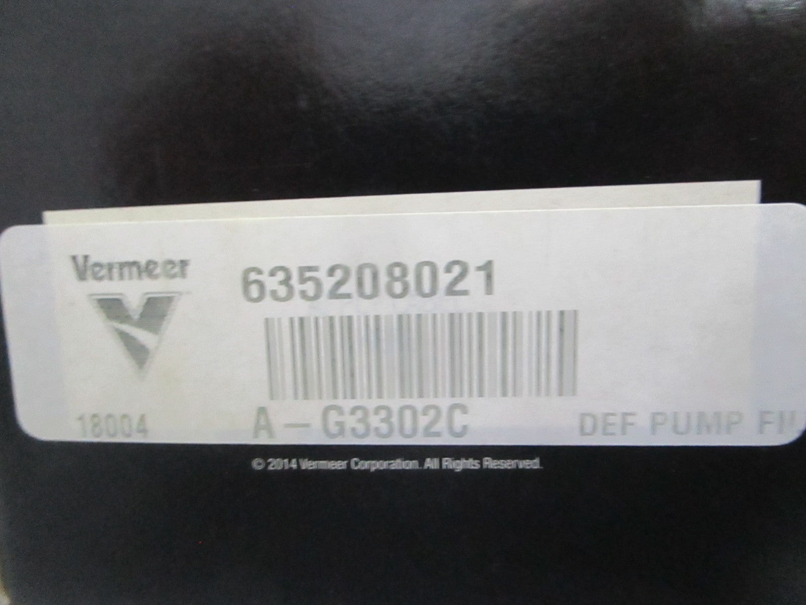 NEW OEM 635208021 Vermeer Def Pump Filter 0820