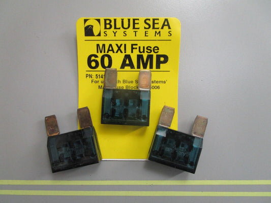 *NEW* (LOT OF 3) 0810 Blue Sea Systems 60AMP Maxi Fuse 5141