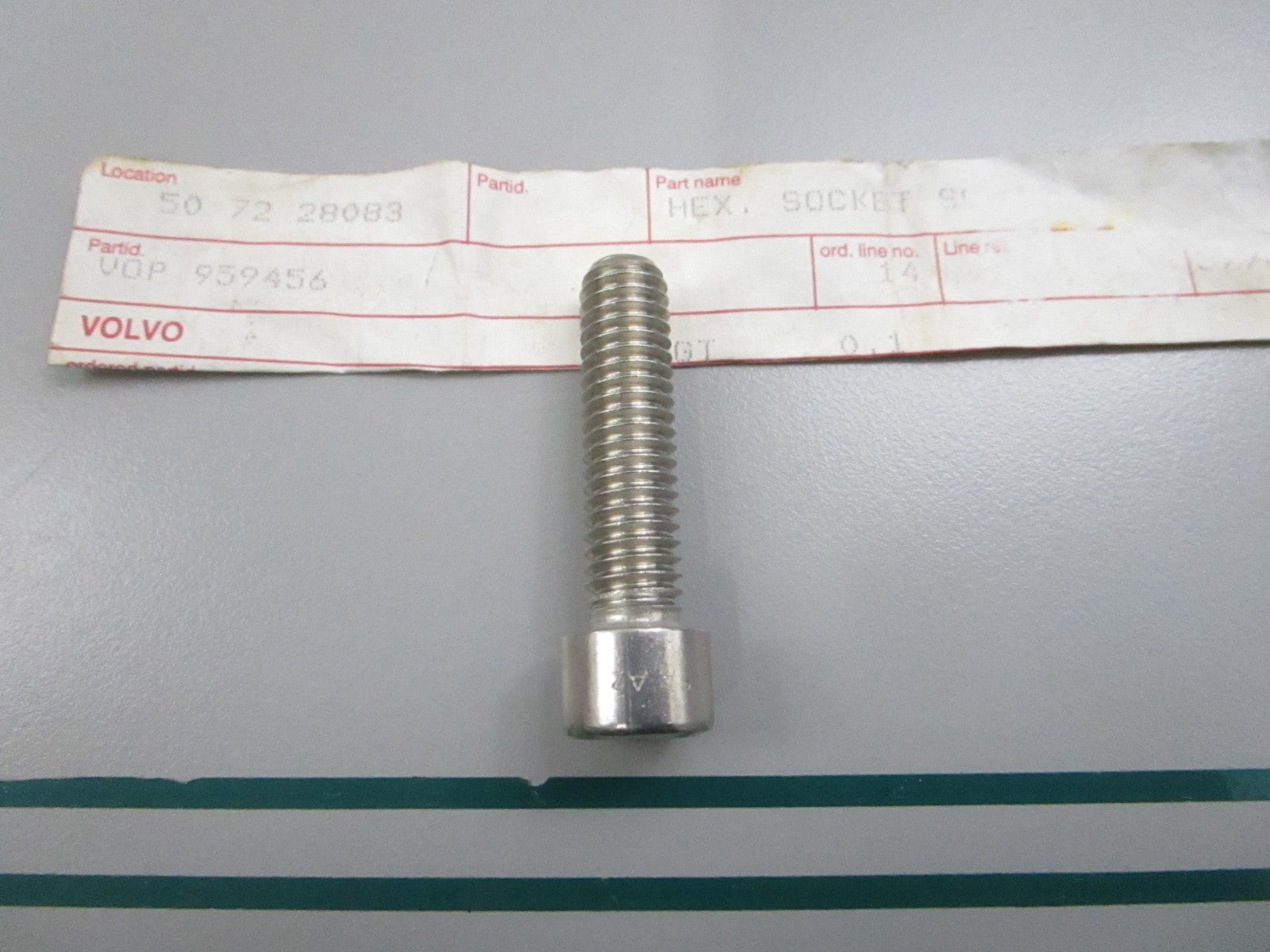 NEW OEM 959456 Volvo Penta Hex Nut Screw 0810
