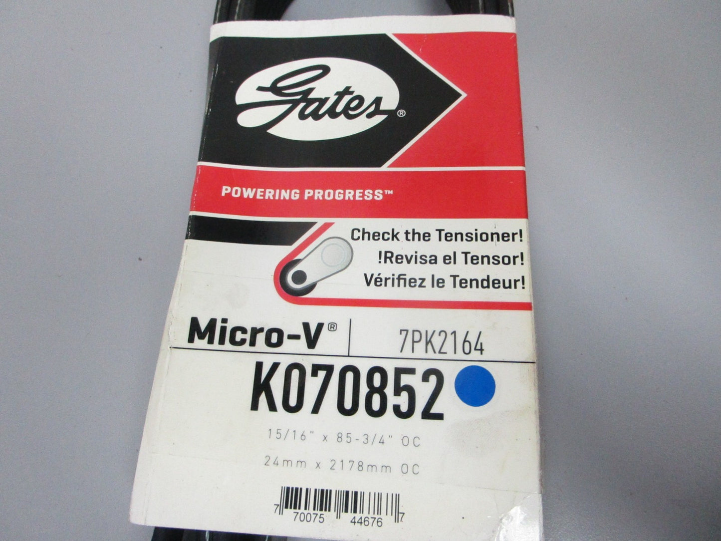 NEW K070852 Gates Micro-V 15/16" x 85 ¾" Serpentine Belt 0720