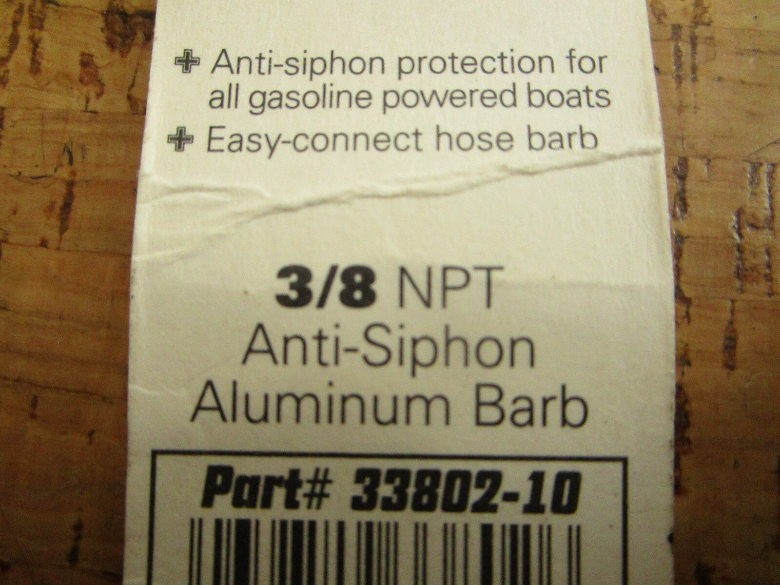 *NEW* 0810 Moeller 3/8 Anti-Siphon Aluminum Barb 33802-10