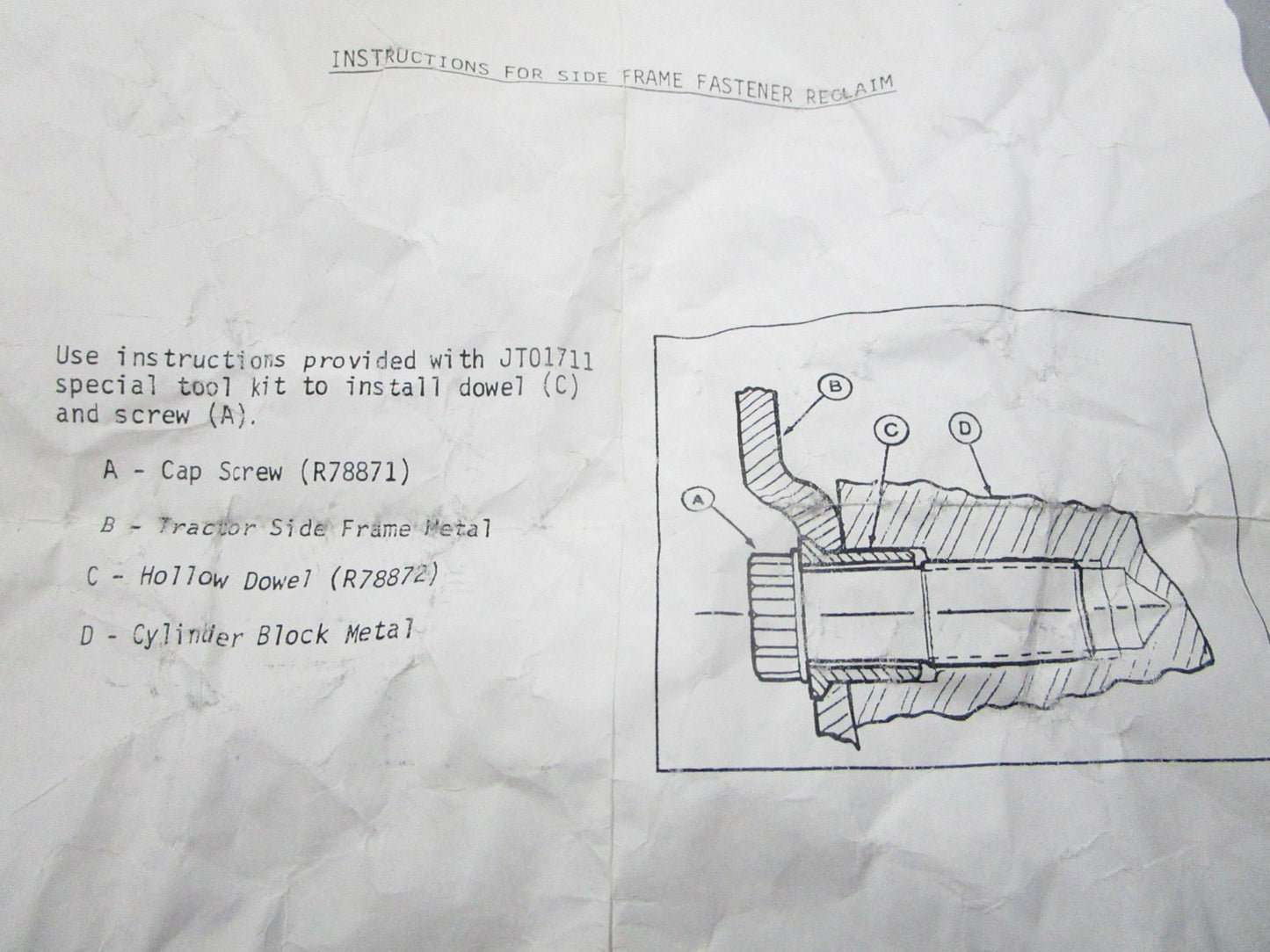 NEW OEM RE13945 John Deere Kit 0810