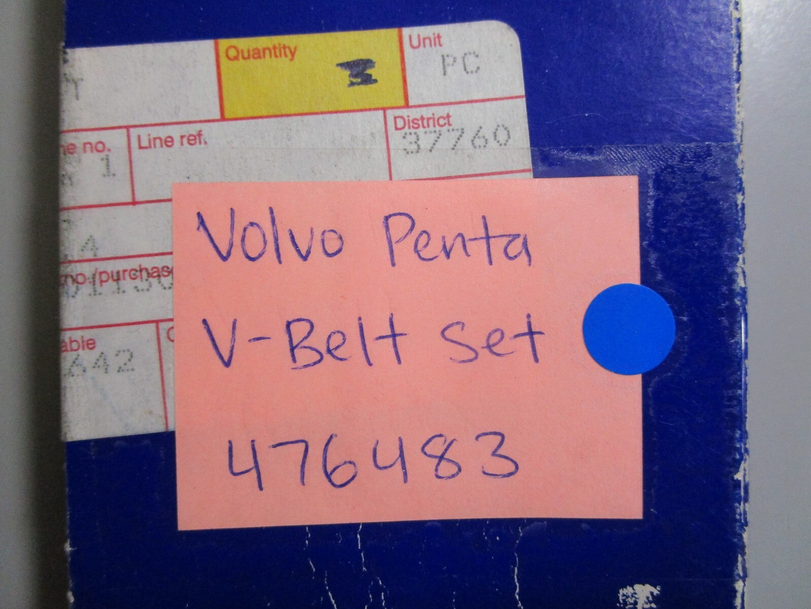 *NEW OEM* 0810 Volvo Penta V-Belt Set 476483