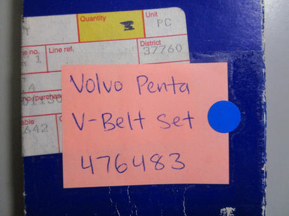 *NEW OEM* 0810 Volvo Penta V-Belt Set 476483