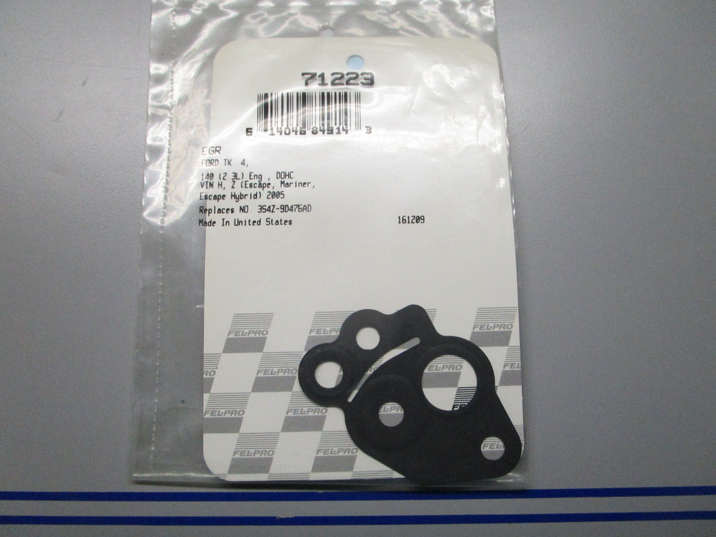 *NEW* 0810 Fel-Pro EGR Gasket 71223 Replaces: 3547-9D476AD