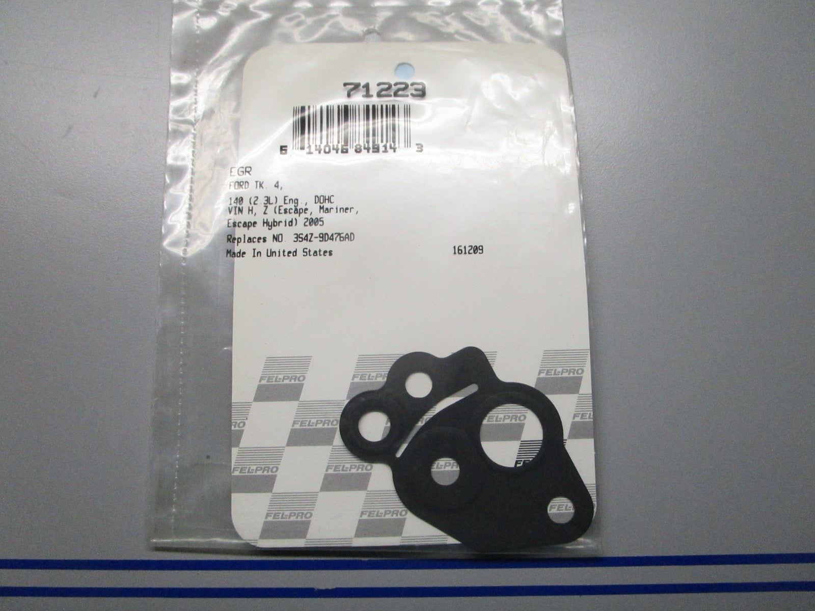 *NEW* 0810 Fel-Pro EGR Gasket 71223 Replaces: 3547-9D476AD