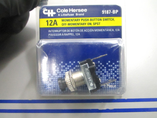 *NEW* 0810 Cole Hersee 12A Momentary Switch 9187-BP