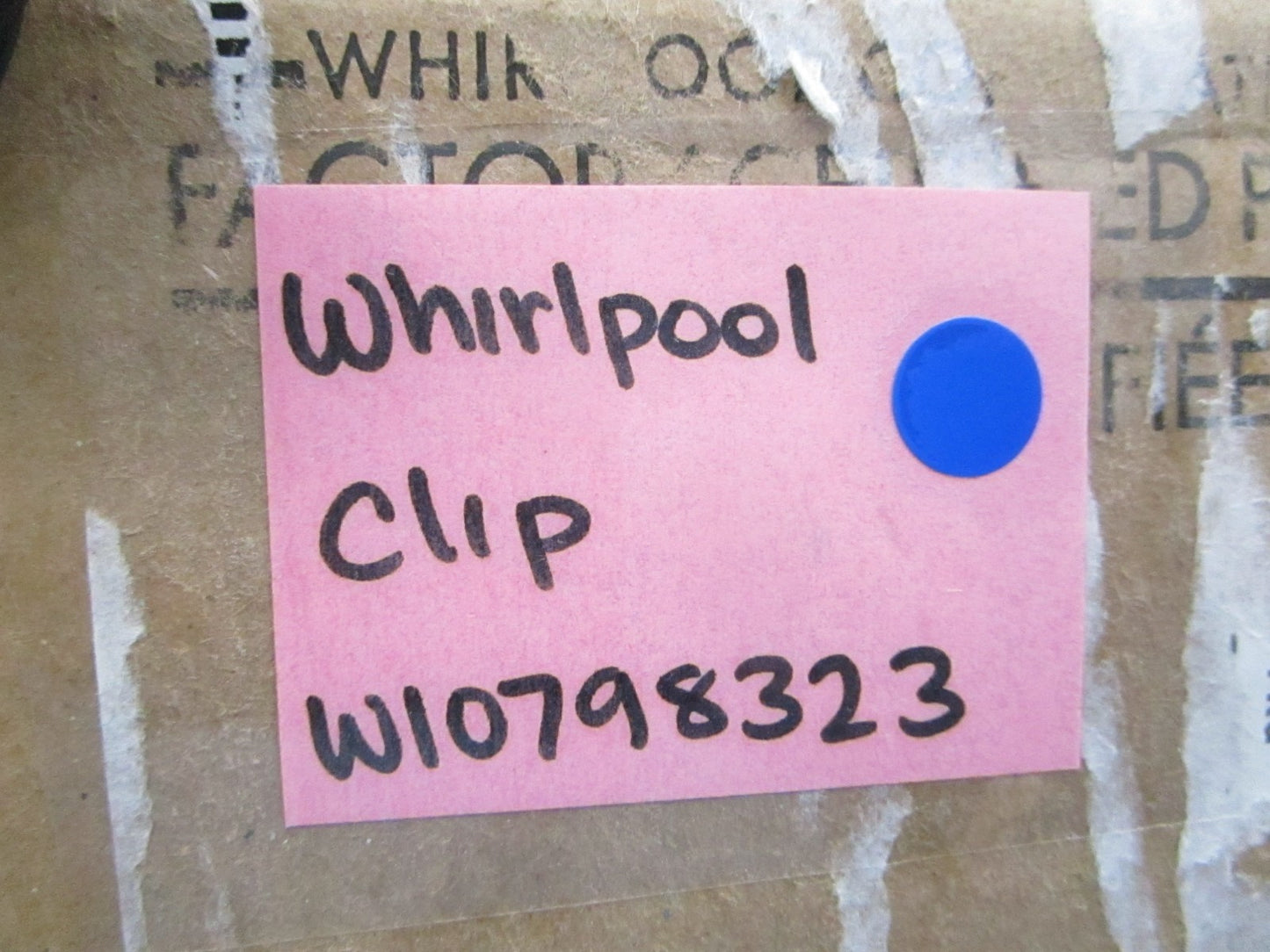 NEW OEM W10798323 Whirlpool Clip 0810
