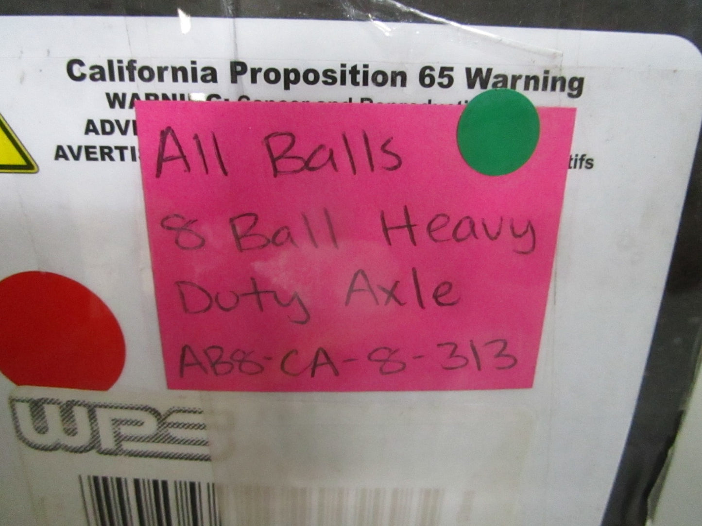 All Balls NEW AB8-CA-8-313 Can-Am 8 Ball Extreme Duty CV Axle NOS Part 0820