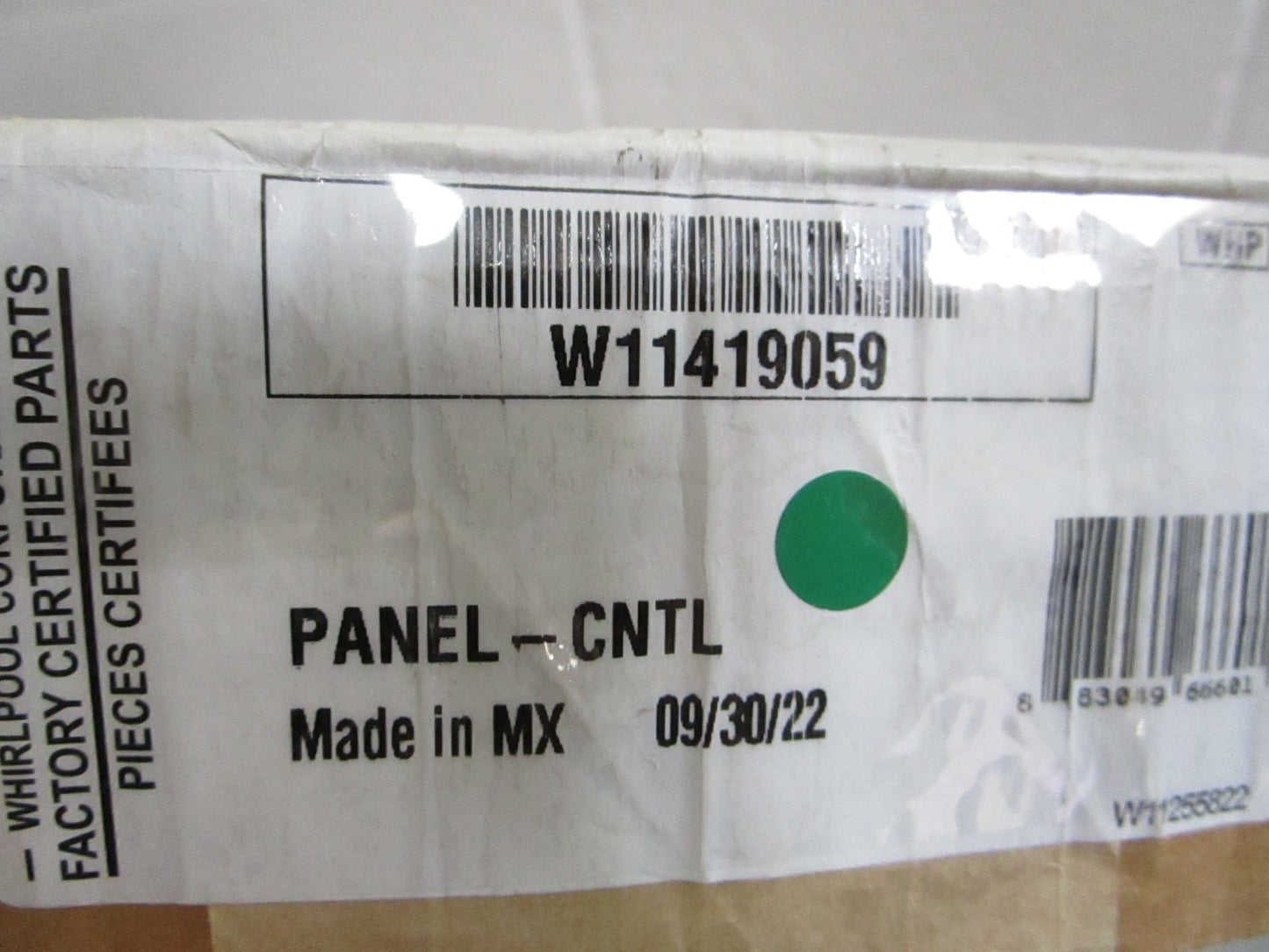 Whirlpool NEW OEM Dryer Control Panel W11419059 Replaces W11164034 Genuine 0820