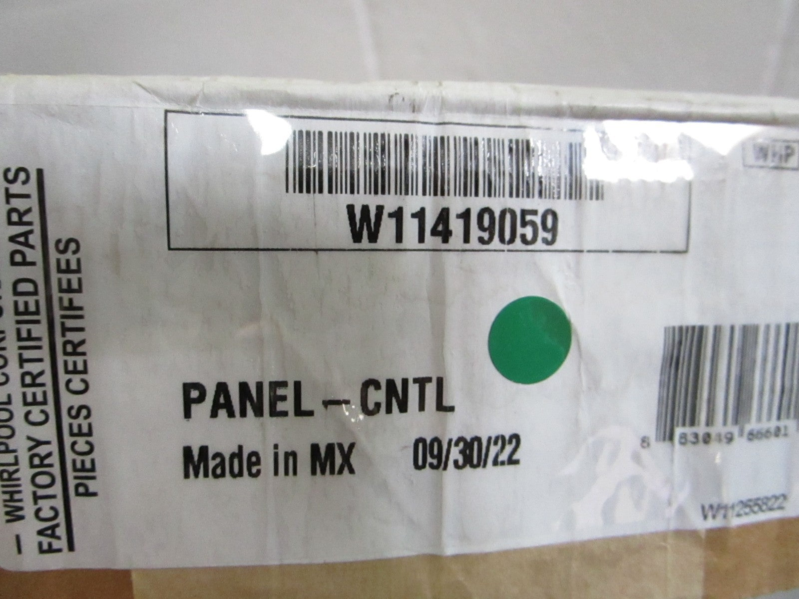 Whirlpool NEW OEM Dryer Control Panel W11419059 Replaces W11164034 Genuine 0820