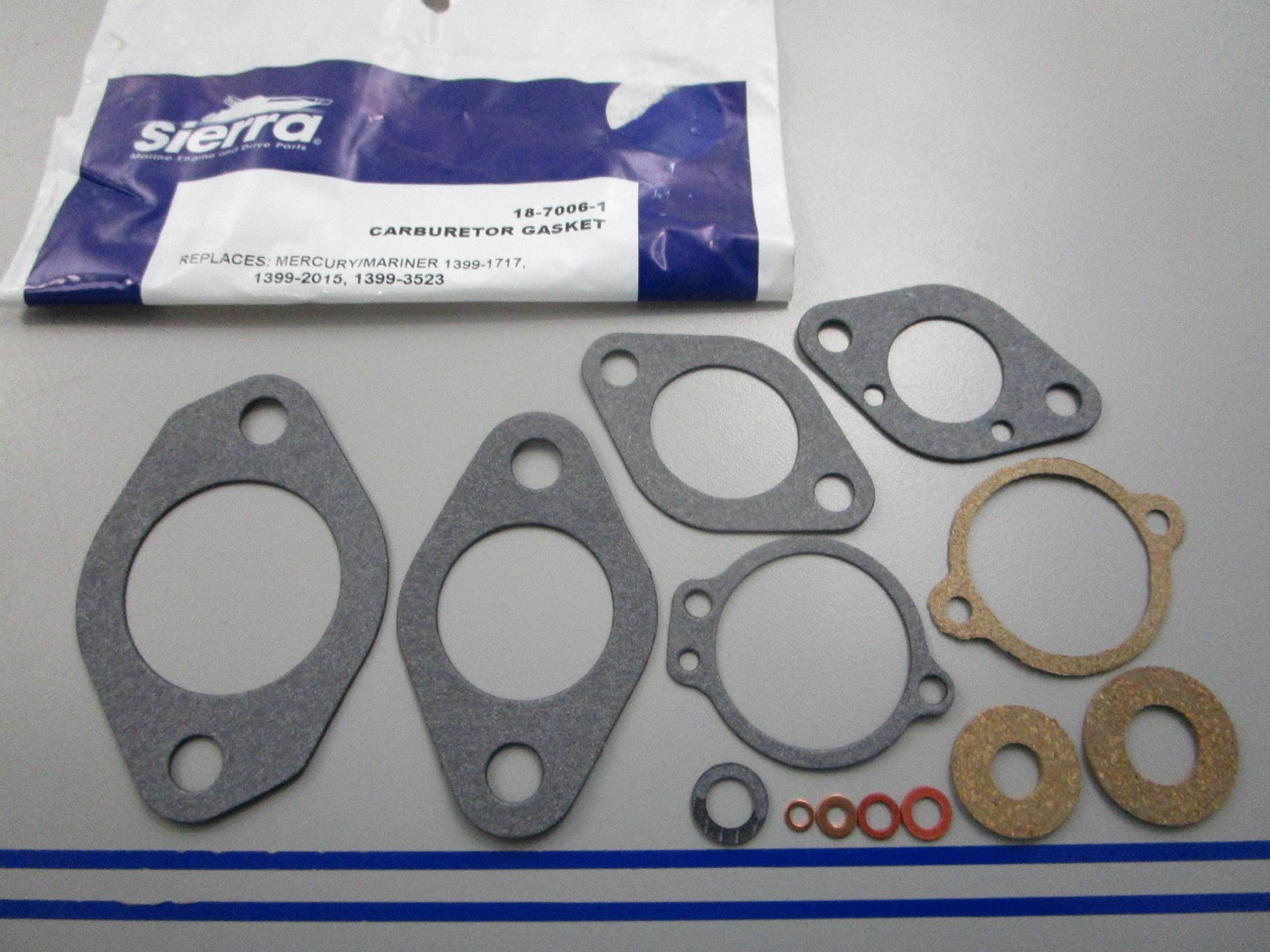 NEW 18-7006-1 Replaces: 1399-1717 1399-2015 Sierra Gasket Kit 0810