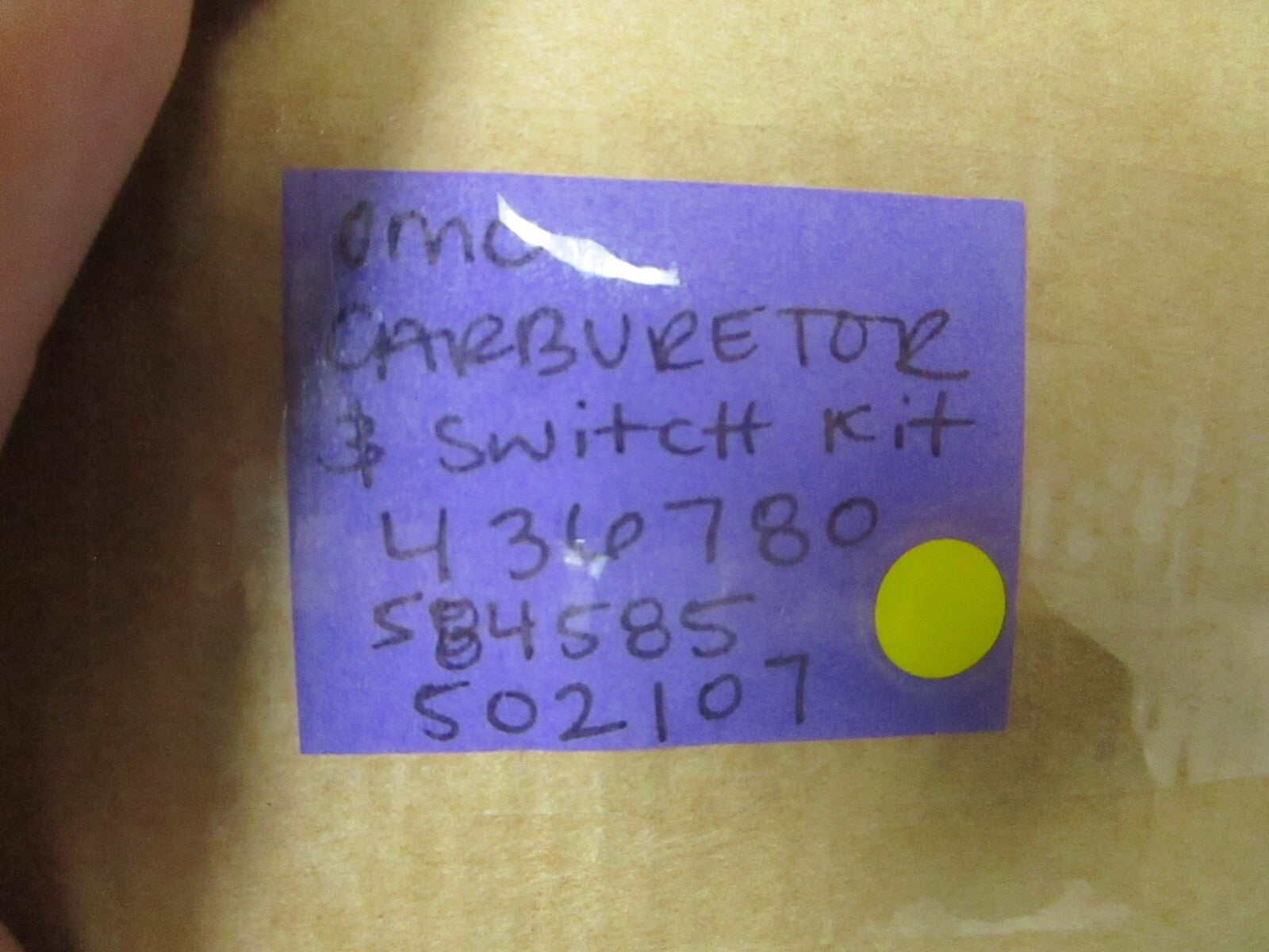 *NEW OEM* 0720 OMC Johnson Evinrude Carburetor & Switch Assembly 502107 0502107