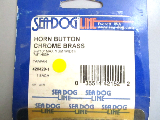 *NEW* 0750 Sea Dog HORN BUTTON CHROME BRASS 4204291-1