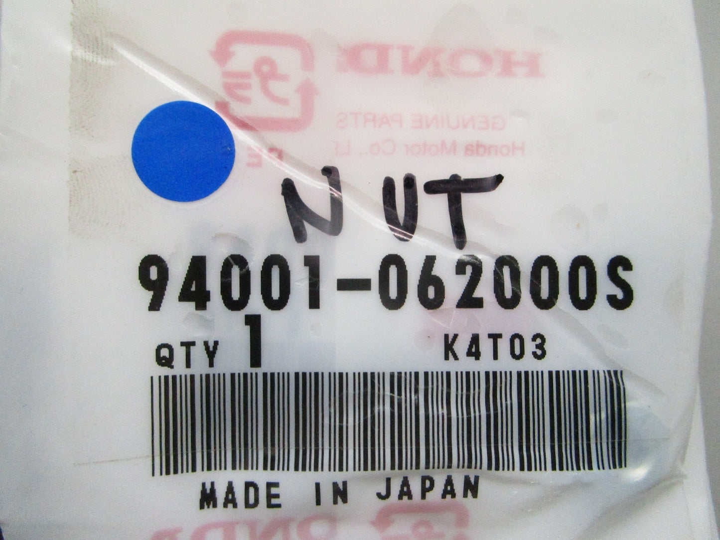 *NEW OEM* (LOT OF 5) 0810 Honda Nut 94001-062000S