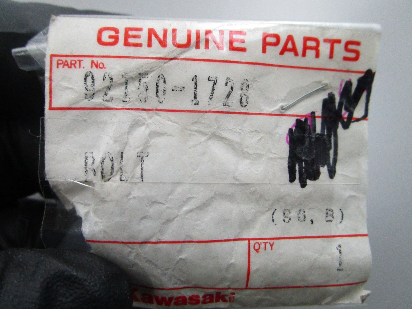 NEW OEM Kawasaki 92150-1728 Bolt 0810