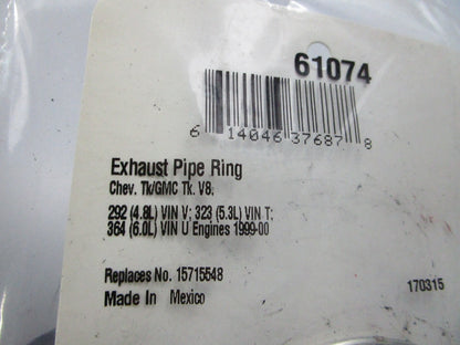 *NEW* 0810 Fel-Pro Exhaust Pipe Ring 61074
